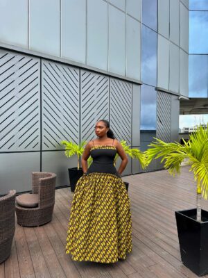 MIX-MATCH MAXI DRESS